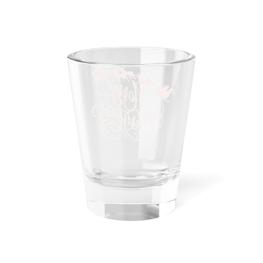Christmas Shot Glass — 'Merry Christmas' with Santa Sleigh 1.5oz